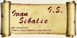 Ivan Šibalić vizit kartica